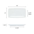 thumbnail image 2 of Excellante Classic white extra heavy weight melamine dinnerware collection 16 1/8" x 8" tray, 1 1/8" deep, comes in dozen, 2 of 3