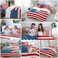 thumbnail image 6 of American Flag Duvet Cover Set, Blue Red USA Flag Soft Duvet Cover Full Size Bedding Set 4 Pieces, 1 Quiltcover and 2 Pillowcases with Zipper, 1 Bed Sheet for All Seasons, 6 of 9