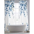 thumbnail image 6 of Sheer Curtains 84 Inches Long, Blue Eucalyptus Light Filtering Window Curtains for Living Room, Watercolor Spring Weeping Botanical Rod Pocket Voile Sheer Curtain Drapes, 52"W x 84"L, 2 Panels, 6 of 8