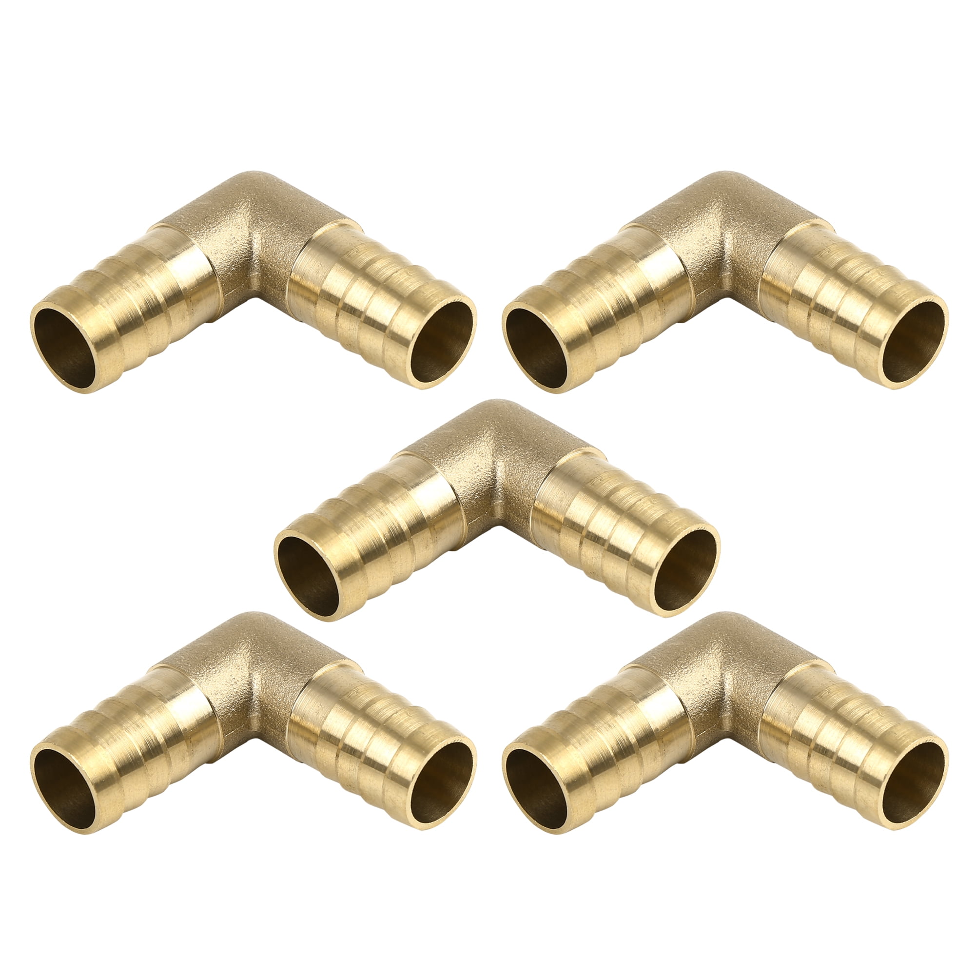 5pcs Male to female Thread Elbow Brass Adapter Fitting Connector For Lube Tubing 