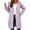 Purple, variant on Swanpen Women's Solid Color Zip Up Long Hoodie Jacket Loose Mid Length Fleece Coat with Side Pockets