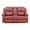 Red-Leather, variant on Aukfa Double Manual Recliner Chair, Overstuffed Loveseat w/ Cupholders,Leather, Red