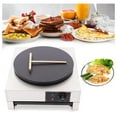 110V 16Inch Electric Crepe Maker with A Drawer Type Warmer,Nonstick Crepe Pan Single Hotplate