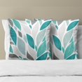 thumbnail image 3 of Blue Teal Throw Pillow Cover 20x20 Inch Pack of 2 Spring Turquoise Geometry Cushion Pillow Case Square Cotton Teal Green Eucalyptus Pillowcase for Summer Party Bed Sofa Home Car Bedroom Outdoor, 3 of 6