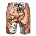 thumbnail image 3 of Pofeuu Dinosaur Baking Delight Prin Men's Swim Trunks Quick Dry Bathing Suit Swimming Board Shorts Mesh Lining Beach Swimwear-Small, 3 of 6