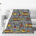 thumbnail image 1 of Balery Funny Construction Manta de Felpa Suave y Acogedora – Cobija de Franela Aterciopelada para Cama, Lavable y Cálida para Sofá, Mascotas, Transpirable-80"x60", 1 of 7