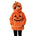thumbnail image 4 of Grblisyd Pumpkin Hoodies for Girls Boys Long Sleeve Cute Fall Fleece Funny Halloween Thanksgiving Hoodies Costumes, 4 of 7