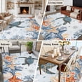 thumbnail image 6 of Area Rug 72×108in, Sea Turtle Summer Ocean Coral Floor Carpet Living Room Rug, Nautical Starfish Conch Non-Slip Welcome Mat Indoor Rugs for Bedroom Dining Room, 6 of 9