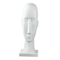 thumbnail image 3 of TISHITA Abstract Human Figurine Head Resin Statue Gift Living Room Office Creative Desk Figure Sculpture for Farmhouse Study Room Bar White, 3 of 8