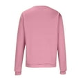 thumbnail image 5 of LEAVINGSUO 2023 Fall Womens Tops Plus Clearance Plus Size Tops Women's Casual Winter Hoodless Long Sleeve Round-Neck Loose Printed Sweatshirts Pink XXXL, 5 of 6