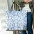 thumbnail image 2 of VIV&LOU Shoulder Tote Bag Faux Leather Trim Blank, Ella Gray Parisian Print, 2 of 6