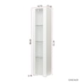 thumbnail image 2 of DEALTOPS Modern Display Cabinet with LED Lights, Lighted Glass Curio Cabinet with Glass Shelves, White, 2 of 9