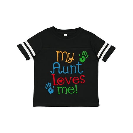 

Inktastic My Aunt Loves Me Outfit Gift Toddler Boy or Toddler Girl T-Shirt