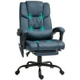thumbnail image 2 of Vinsetto High Back Vibration Massage Office Chair with 6 Points, Height Adjustable Reclining Office Chair with Retractable Footrest and Remote, Blue, 2 of 9