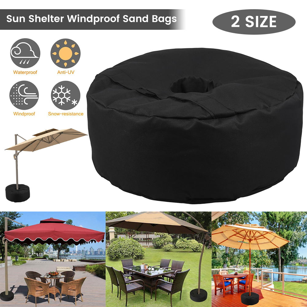 Simple Deluxe Round Umbrella Base Weight Bag with Opening Sand up to 100 Lbs 
