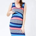 thumbnail image 2 of ZTTD Women Maternity Sleeveless Comfy Stripe Print Nursing Dress for Breastfeeding, 2 of 8