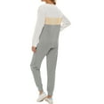 thumbnail image 3 of Fantaslook Womens Color Block Pajamas Crewneck Long Sleeve Lounge Sets Casual Jogger Outfits with Pockets, 3 of 7