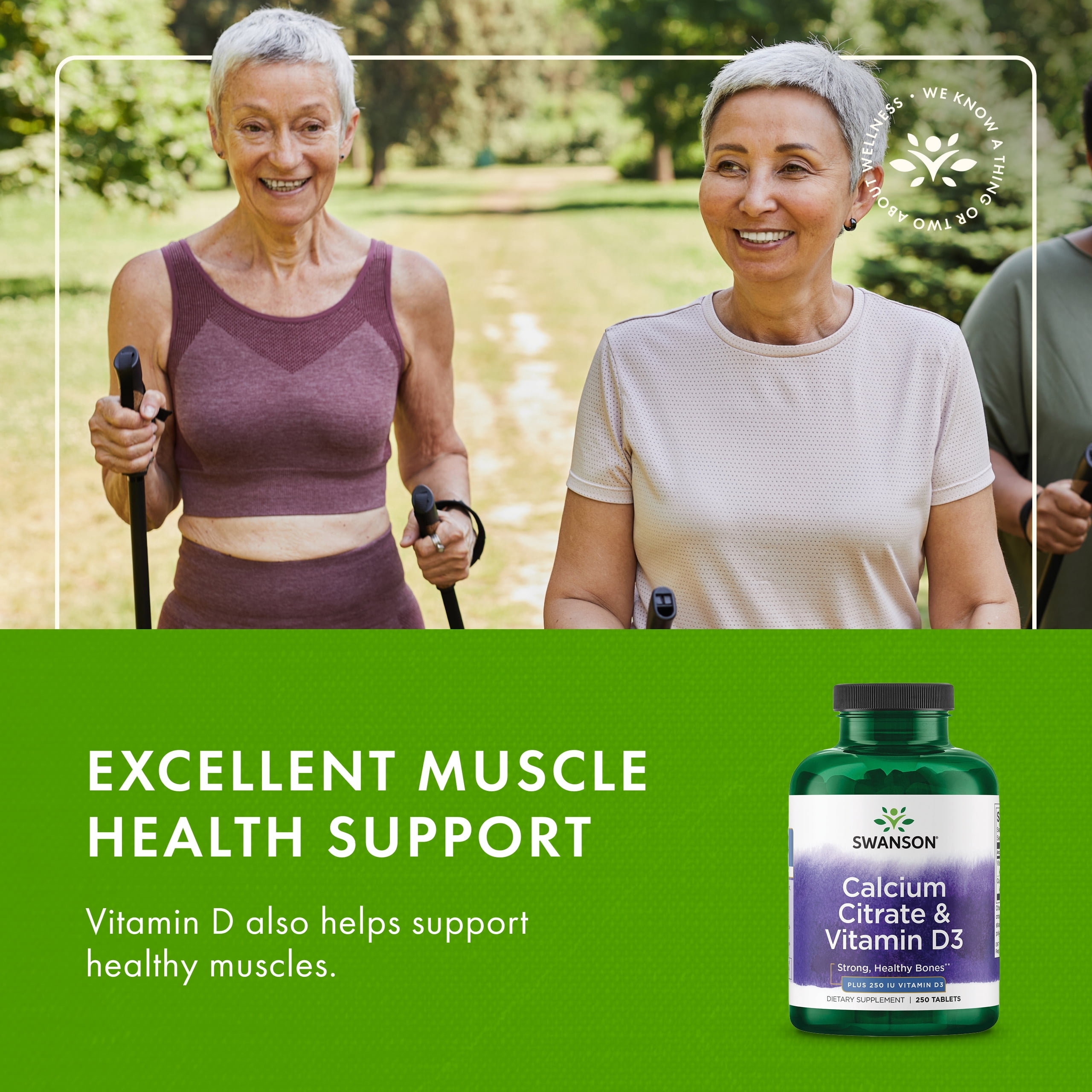 Swanson Calcium Citrate and Vitamin D 250 Tablets
