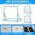 thumbnail image 2 of Riedhoff 4 x 4 ft Soccer Goal Net & Soccer Rebounder Net, Dual Mode, Blue, 2 of 6