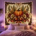 thumbnail image 2 of Pumpkin and Dahlia Against Baroque Frame, Cozy Vintage for Autumn Decor Lovers, Botanical Harvest Wall Art, Thanksgiving Gift, Tapestry Wall Hanging for Living Room and Bedroom, 2 of 7