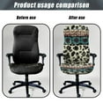 thumbnail image 4 of Xixirimido Cow Spot Aztec Tribal Print Office Chair Covers Computer Universal Stretchable Chair Covers Desk Chair Armrest Covers High Back Slipcovers for Rotating Chairs, Large, 4 of 6