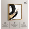 thumbnail image 2 of Golden Swirl II Canvas Print Black Gold Decor by Art Remedy, Gold Frame, 36 x 45, 2 of 6