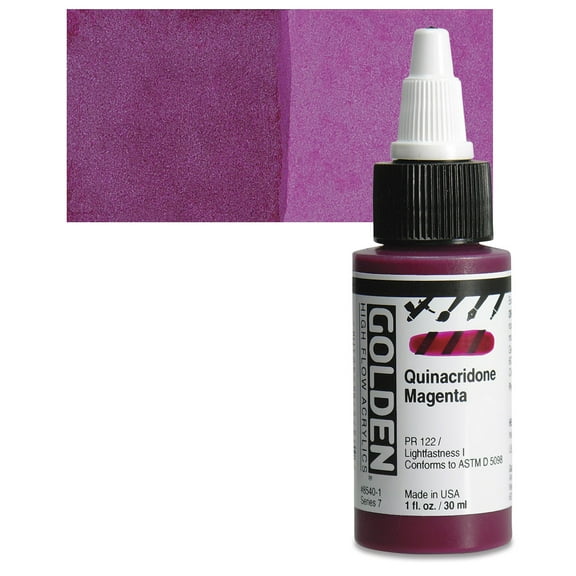 Golden High Flow Acrylics - Quinacridone Magenta, 1 oz