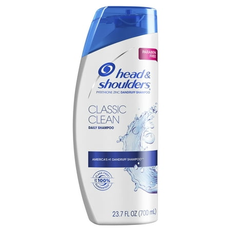 Head and Shoulders Classic Clean Daily-Use Anti-Dandruff Paraben Free Shampoo, 23.7 fl