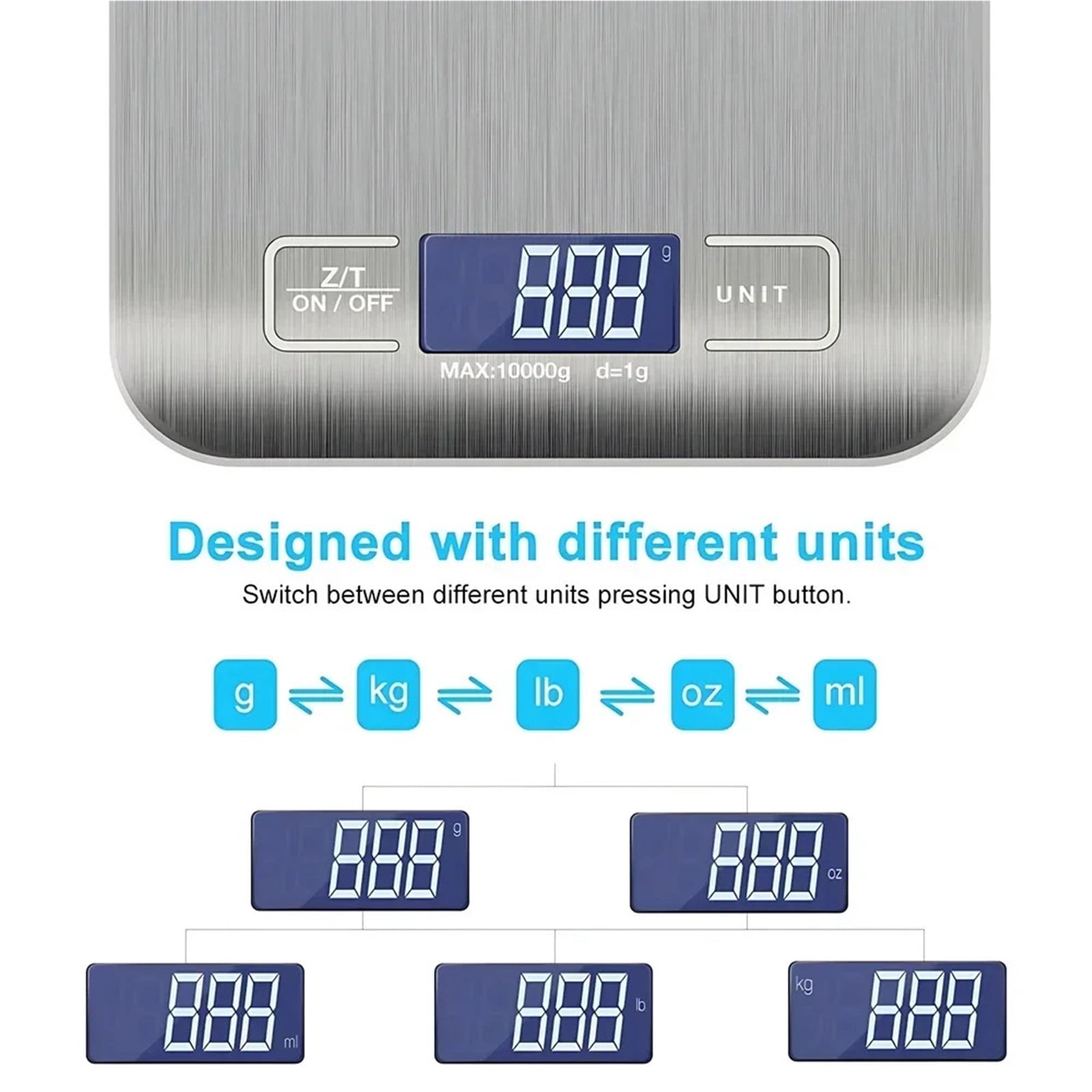 5Kg Kitchen Digital Scale Stainless Steel Precise Small Platform Scale Food Coffee Balance Digital Scale for Coffee Food Cooking