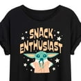 thumbnail image 3 of Star Wars - The Mandalorian Snack Enthusiast Grogu  - Womens Oversized Graphic T-Shirt, 3 of 5
