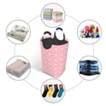 thumbnail image 3 of DouZhe 50L Rectangular Laundry Basket, Pink Heart Background Prints Waterproof Foldable Laundry Hamper with Aluminum Handles, 3 of 6