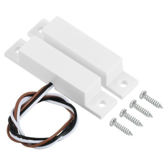 Uxcell Magnetic Reed Switch, 1 Set NO NC Wired Door Window Contact Switch for Home