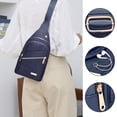 thumbnail image 1 of Bandolera para hombre y mujer con orificio para auriculares – Mochila pequeña de hombro/pecho para senderismo, camping, actividades al aire libre y viajes., 1 of 6