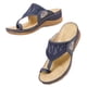 thumbnail image 2 of Zapatillas de cuña informales de tacón medio con flores y punta redonda de verano de talla grande para mujer Wmkox8yii  hj789, 2 of 4