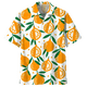 thumbnail image 3 of Camisas hawaianas con estampado de limón para hombre, blusa con botones de manga corta y estampado 3D de frutas tropicales, camisa hawaiana de solapa de gran tamaño, 3 of 4