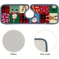 thumbnail image 5 of SKYSONIC Faucet Absorbent Mat 4 Pcs Christmas Colorful Checker Kitchen Faucet Splash Catcher Washable Counter Drying Pads Behind Faucet for Kitchen Bathroom, 5 of 7