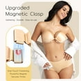 thumbnail image 3 of Niidor Women's Reusable Sticky Push-up Bra Backless Strapless Silicone Bra 2025 Upgraded Magnetic Clasp Bras, 3 of 8