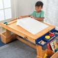 thumbnail image 3 of KidKraft Wooden Art Table with Drying Rack & Storage Bins, Natural, 3 of 8