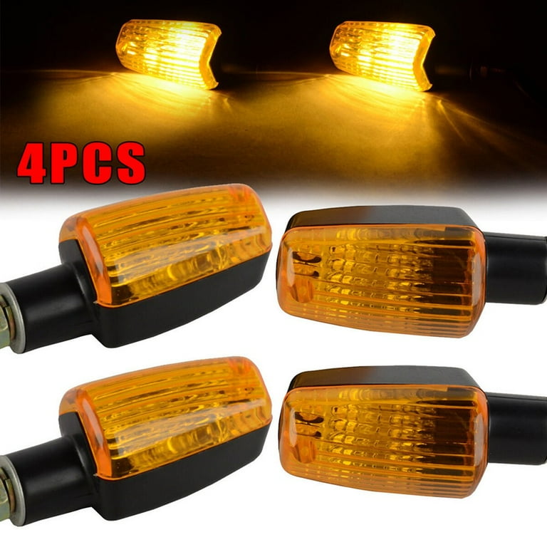Motorcycle Turn Signal Indicators - Blinker Lights For Honda XR250L, XR650L (4 Piece Set, No Bracket)
