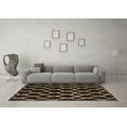 thumbnail image 3 of Ahgly Company Indoor Square Trellis Brown Modern Area Rugs, 4' Square, 3 of 4