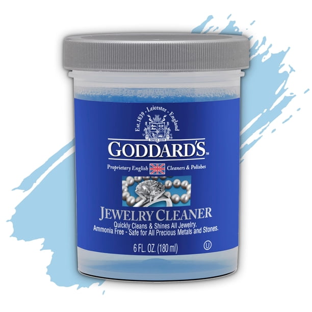 Limpiador de joyas Goddard's, sin amoniaco, 180 ml, con cepillo