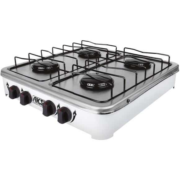 Estufa de Mesa Aksi 4 Quemadores Blanca