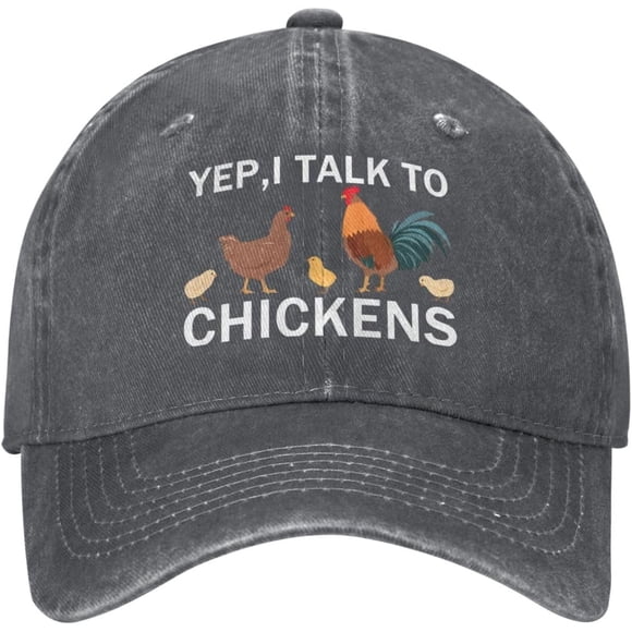 Workout Hats for Men Yep I Talk to Chickens Gym Hat