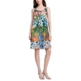 thumbnail image 2 of FORMRS Summer Dress for Women Loose U Neck Sleeveless Midi Beach Sundresses with Pockets, Blue Flowers, 2 of 8