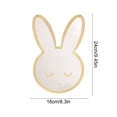 thumbnail image 3 of QuanTara Easter Bunny Shaped Wall Mirror, Cute Acrylic Decorative Mirror with Gold Outline for Home & Party Decor, Hanging Bunny Head Mirror (9.45x6.3in), 3 of 6