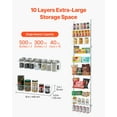 thumbnail image 3 of VEVOR Over the Door Pantry Organizer, 10-Tier Pantry Organization and Storage, Heavy-Duty Steel Hanging Spice Rack, Adjustable Wall Seasoning Shelves, for Home Kitchen Laundry Room Bathroom, White, 3 of 9