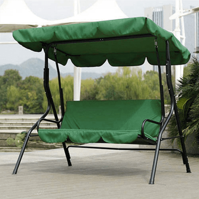 3X Canopy Swing Top Cover & Swing Seat Cover, 3 Seater Patio Swing Chair Canopy Top Cover