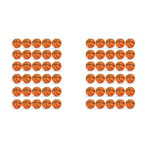 60 Pieces Mini Basketball Party Favors Mini Stress Ball Basketball Bouncy Ball,Mini Foam Sports Ball, for School Reward