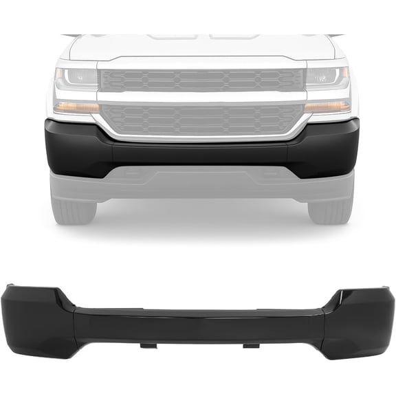 Kojem Front Bumper Face Bar for 2016-2019 Chevy Chevrolet Silverado 1500 LD Replacement for GM1002869 84029793 23243115 Split Bumper Steel Powder Coated Black