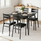 thumbnail image 1 of ChaoLink Juego de 5 piezas para cocina y comedor, con 4 sillas, juego de cocina para 4, color negro, 1 of 6